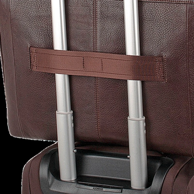 Хоризонтална, бизнес чанта Piquadro Vibe с две отделения, тъмно кафяв цвят